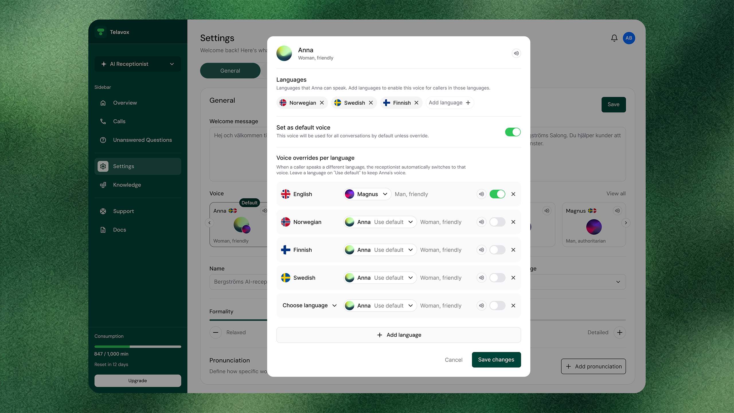 Skapa din AI-receptionist