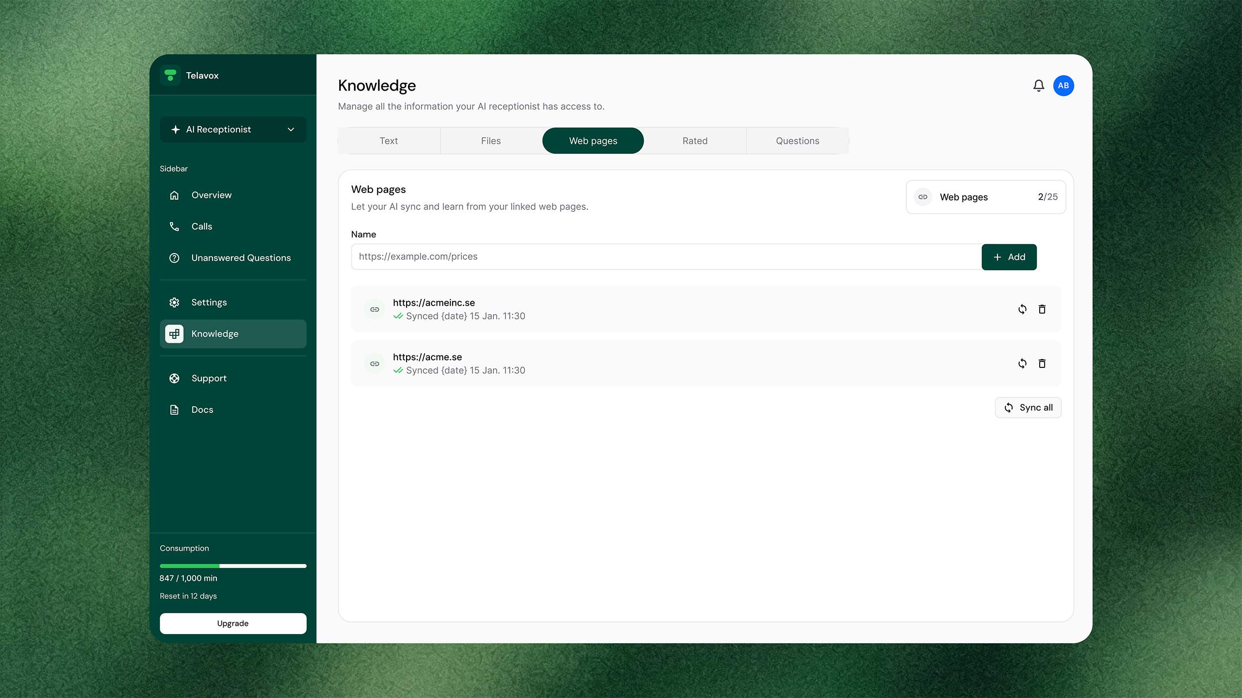 Lär upp den med kunskap
